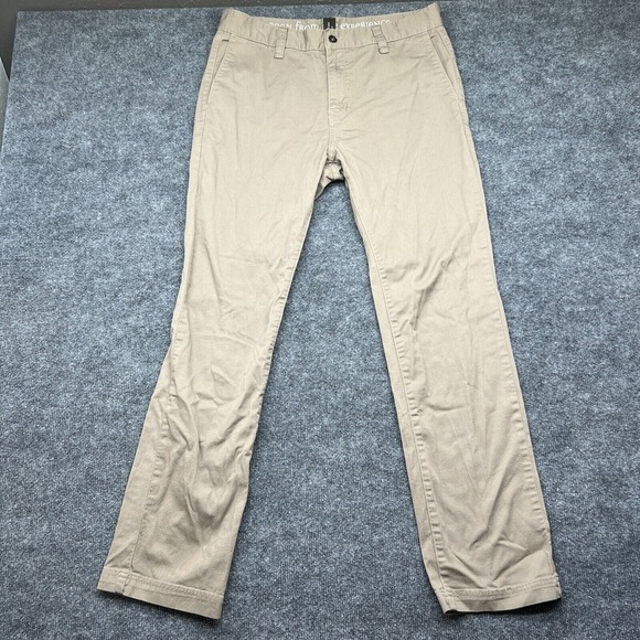 prAna Pants Mens 34x31 Khaki Chino Denim Jeans Work Travel - Picture 1 of 10